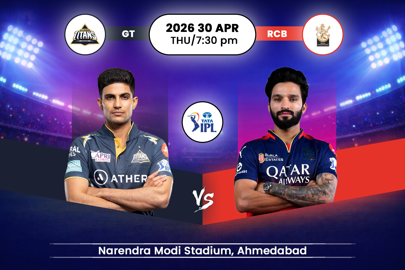 Gujarat Titans vs Royal Challengers Bengaluru