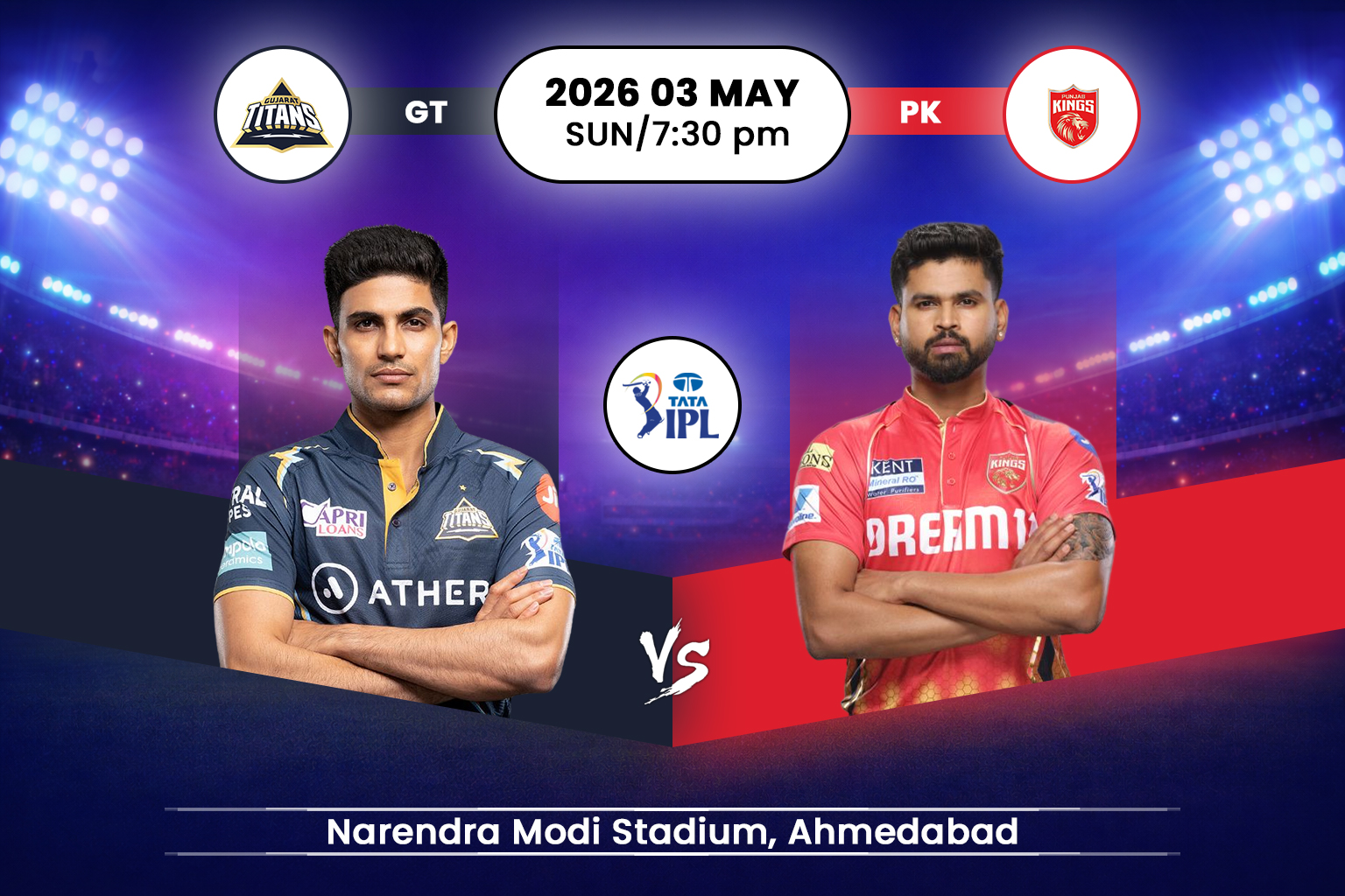 Gujarat Titans vs Punjab Kings